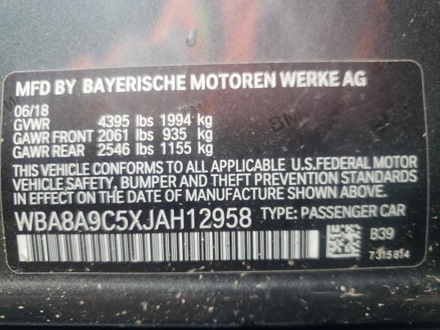 Photo 10 from auction – 2018 BMW 320 I with VIN WBA8A9C5XJAH12958