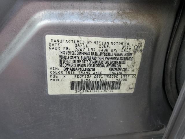 Photo 10 from auction – 2012 NISSAN SENTRA with VIN 3N1AB6AP1CL635736