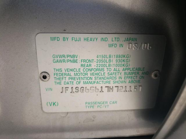 Photo 10 from auction – 2007 SUBARU FORESTER 2 with VIN JF1SG65617H721157