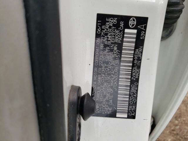 Photo 10 from auction – 2011 TOYOTA PRIUS with VIN JTDKN3DU9B1381577