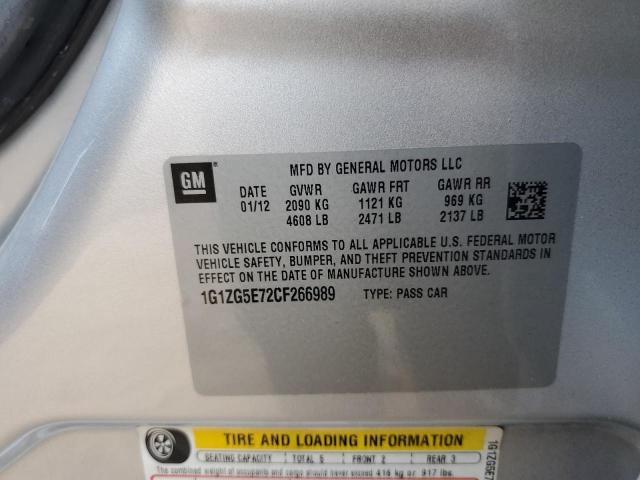 Photo 10 from auction – 2012 CHEVROLET MALIBU LTZ with VIN 1G1ZG5E72CF266989