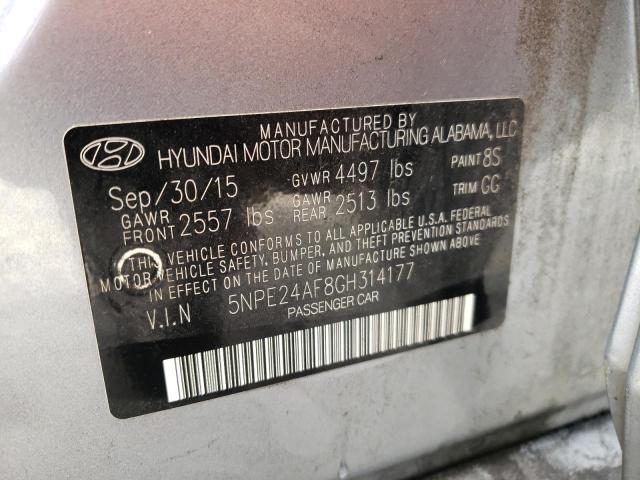 Photo 10 from auction – 2016 HYUNDAI SONATA SE with VIN 5NPE24AF8GH314177