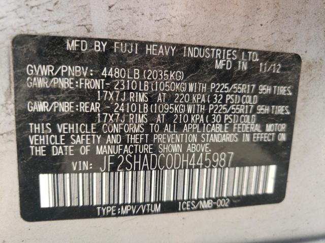 Photo 10 from auction – 2013 SUBARU FORESTER 2 with VIN JF2SHADC0DH445987