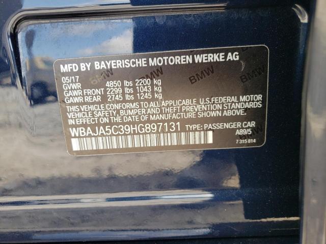 Photo 10 from auction – 2017 BMW 530 I with VIN WBAJA5C39HG897131