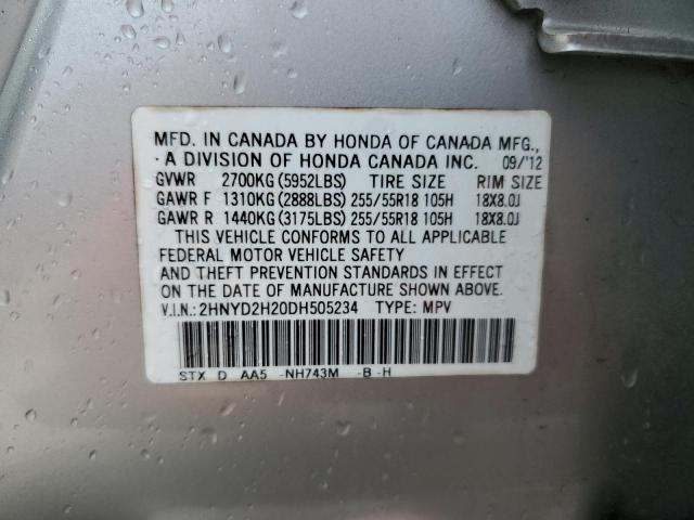 Photo 10 from auction – 2013 ACURA MDX with VIN 2HNYD2H20DH505234