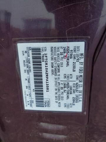 Photo 10 from auction – 1994 FORD RANGER with VIN 1FTCR10A2RPA13581