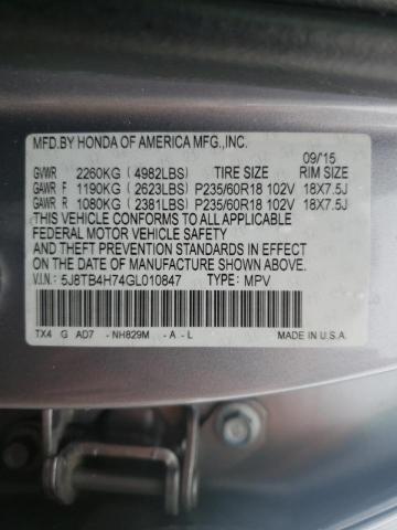 Photo 10 from auction – 2016 ACURA RDX ADVANC with VIN 5J8TB4H74GL010847