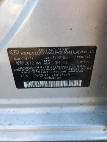 Photo 10 from auction – 2011 HYUNDAI ELANTRA GL with VIN 5NPDH4AE3BH045449