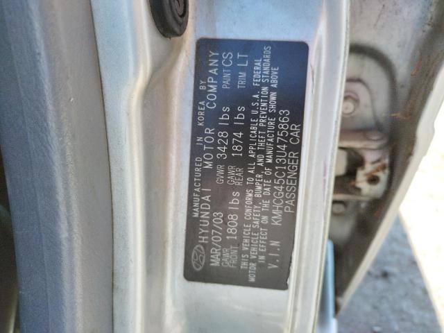 Photo 10 from auction – 2003 HYUNDAI ACCENT GL with VIN KMHCG45C13U475863