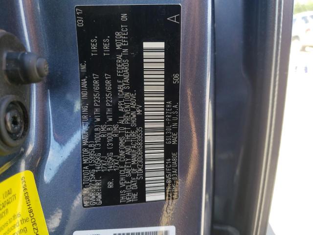 Photo 10 from auction – 2017 TOYOTA SIENNA LE with VIN 5TDKZ3DC6HS839535