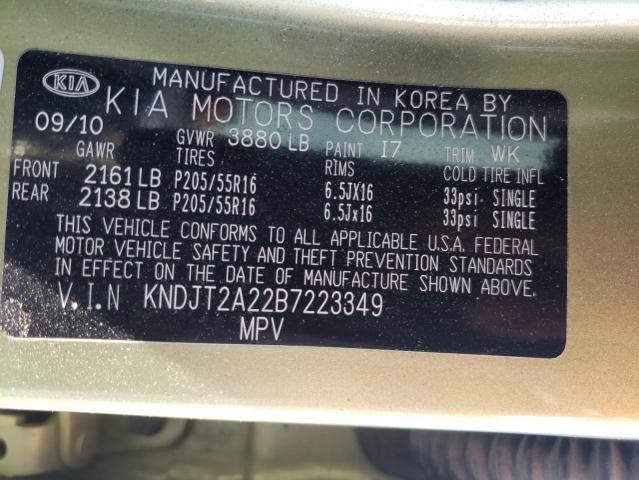 Photo 10 from auction – 2011 KIA SOUL with VIN KNDJT2A22B7223349