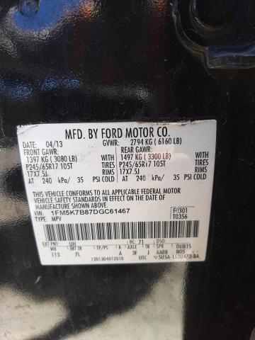 Photo 10 from auction – 2013 FORD EXPLORER with VIN 1FM5K7B87DGC61467
