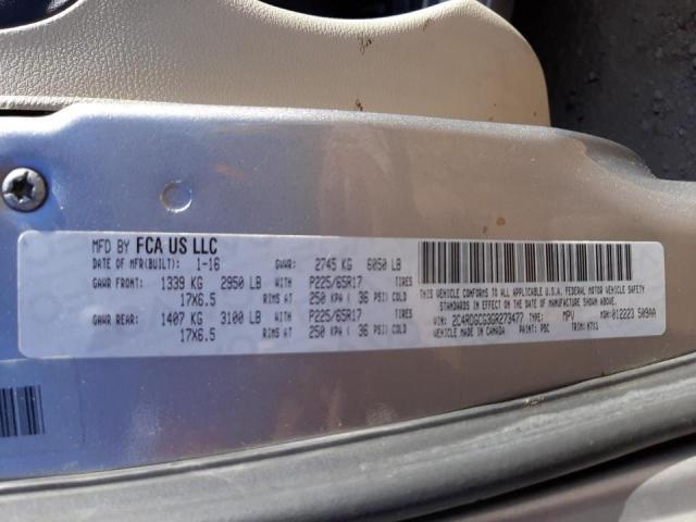 Photo 10 from auction – 2016 DODGE GRAND CARA with VIN 2C4RDGCG3GR273477