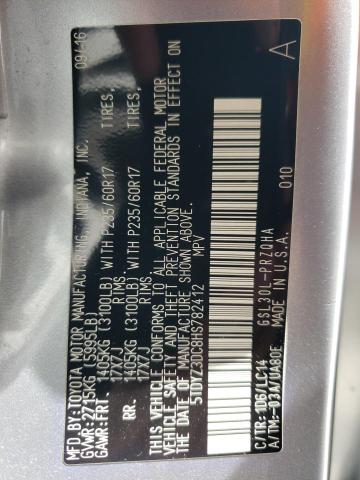 Photo 10 from auction – 2017 TOYOTA SIENNA XLE with VIN 5TDYZ3DC8HS782412