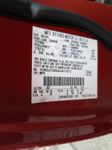 Photo 10 from auction – 2004 FORD EXPLORER X with VIN 1FMZU73K24UA11013