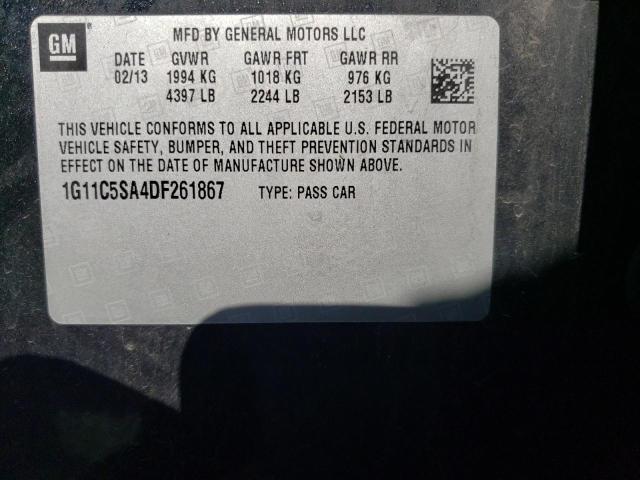 Photo 10 from auction – 2013 CHEVROLET MALIBU 1LT with VIN 1G11C5SA4DF261867