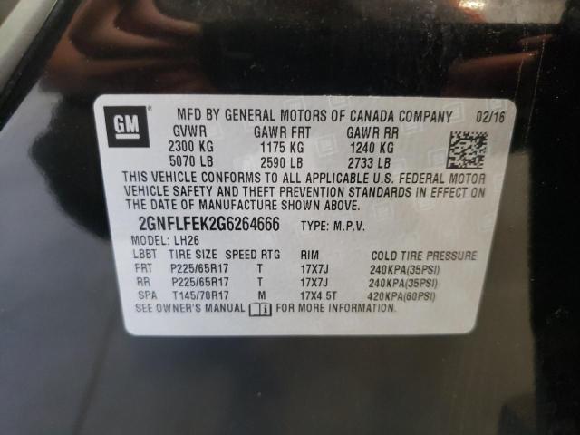 Photo 10 from auction – 2016 CHEVROLET EQUINOX LT with VIN 2GNFLFEK2G6264666