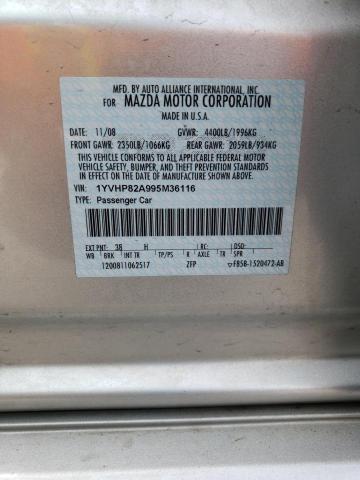 Photo 10 from auction – 2009 MAZDA 6 I with VIN 1YVHP82A995M36116