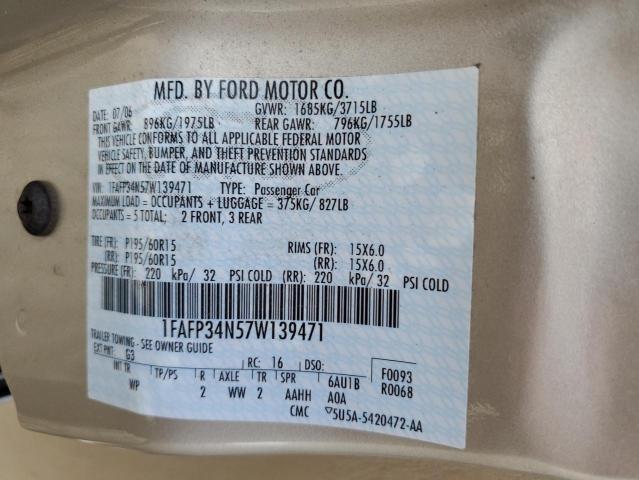 Photo 10 from auction – 2007 FORD FOCUS ZX4 with VIN 1FAFP34N57W139471