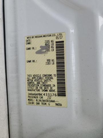 Photo 10 from auction – 2017 NISSAN MAXIMA 3.5 with VIN 1N4AA6AP8HC433176