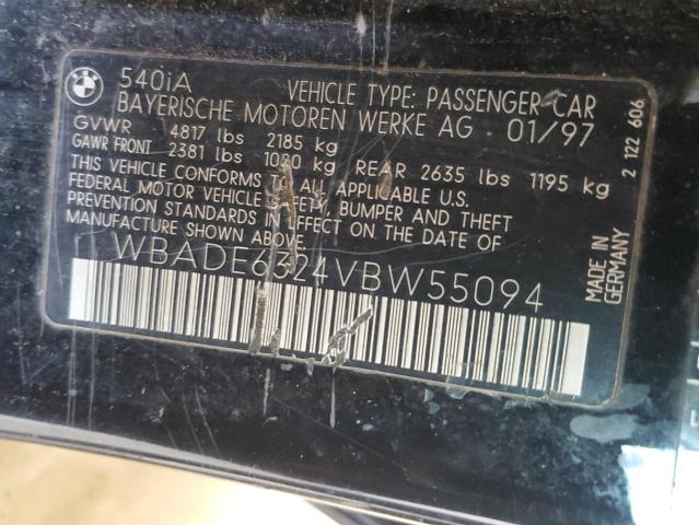 Photo 10 from auction – 1997 BMW 540 I AUTO with VIN WBADE6324VBW55094