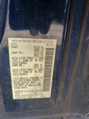 Photo 10 from auction – 2012 NISSAN NV 2500 with VIN 1N6BF0LY3CN117942