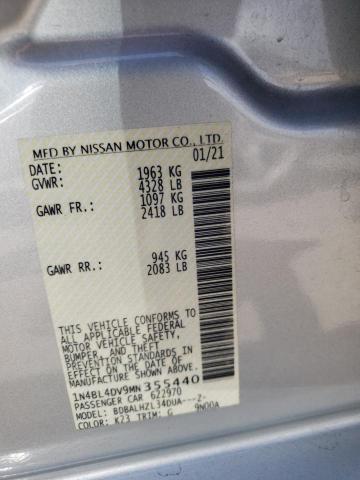 Photo 10 from auction – 2021 NISSAN ALTIMA SV with VIN 1N4BL4DV9MN355440