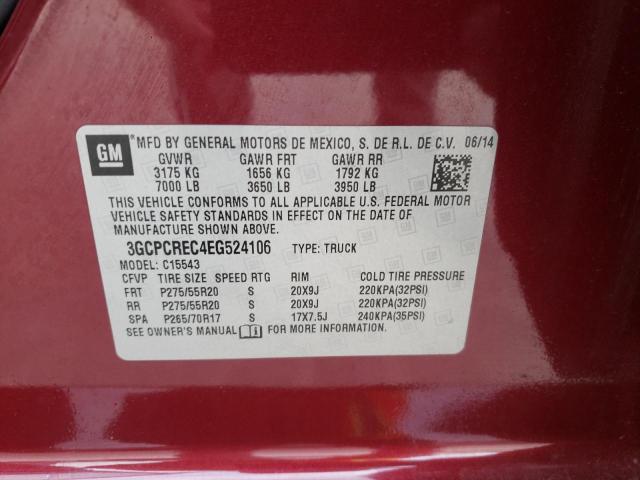 Photo 10 from auction – 2014 CHEVROLET SILVERADO with VIN 3GCPCREC4EG524106