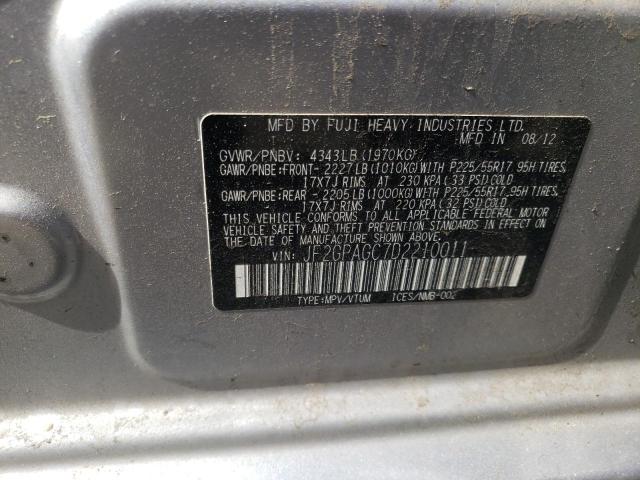 Photo 10 from auction – 2013 SUBARU XV CROSSTR with VIN JF2GPAGC7D2210011