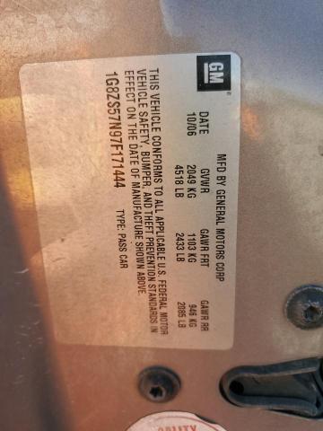 Photo 10 from auction – 2007 SATURN AURA XE with VIN 1G8ZS57N97F171444