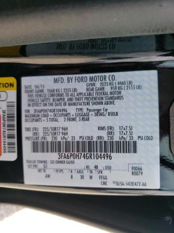 Photo 10 from auction – 2016 FORD FUSION SE with VIN 3FA6P0H74GR104496