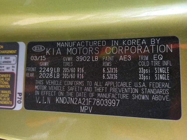 Photo 10 from auction – 2015 KIA SOUL with VIN KNDJN2A21F7803997