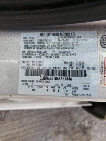 Photo 10 from auction – 2006 LINCOLN ZEPHYR with VIN 3LNHM26186R635846