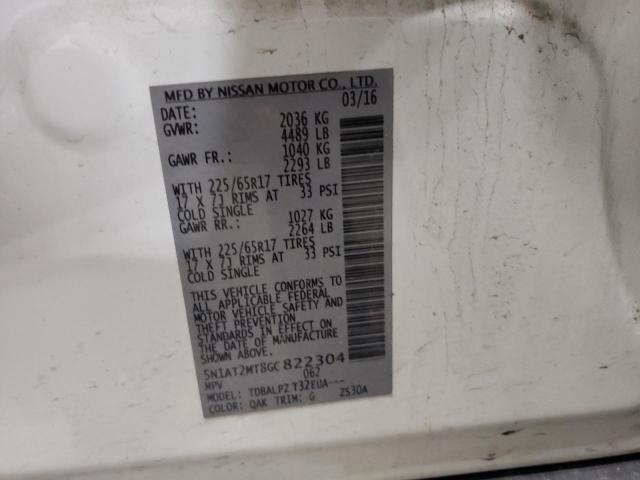 Photo 10 from auction – 2016 NISSAN ROGUE S with VIN 5N1AT2MT8GC822304