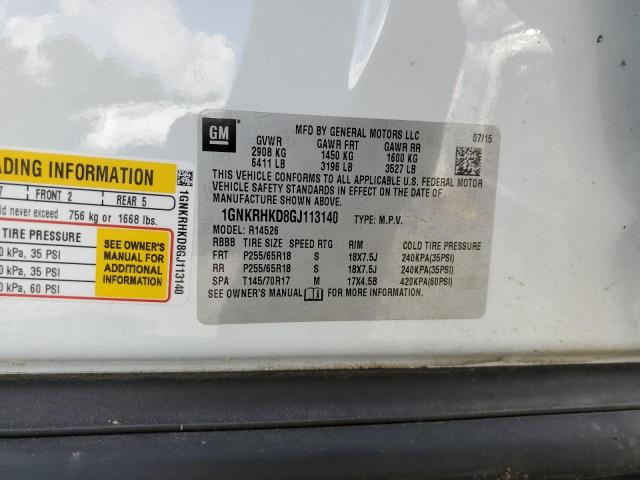 Photo 10 from auction – 2016 CHEVROLET TRAVERSE L with VIN 1GNKRHKD8GJ113140