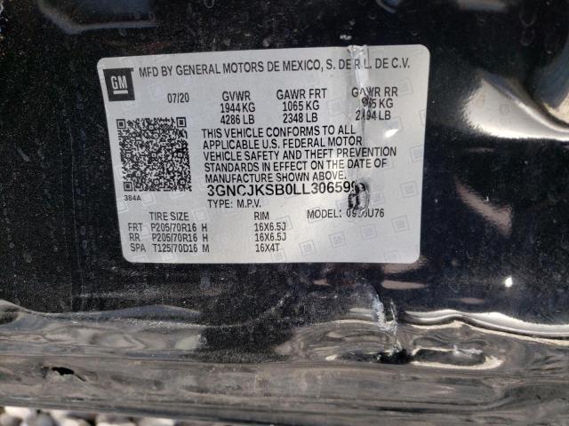 Photo 10 from auction – 2020 CHEVROLET TRAX LS with VIN 3GNCJKSB0LL306599