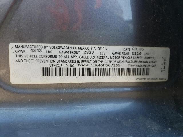Photo 10 from auction – 2006 VOLKSWAGEN JETTA 2.5 with VIN 3VWSF71K46M667169