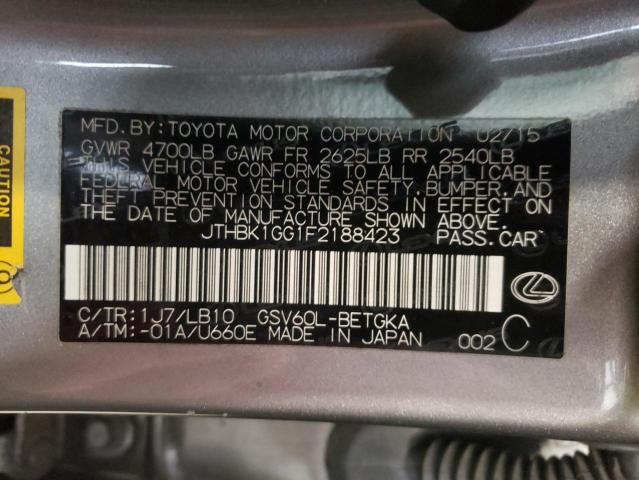 Photo 10 from auction – 2015 LEXUS ES 350 with VIN JTHBK1GG1F2188423