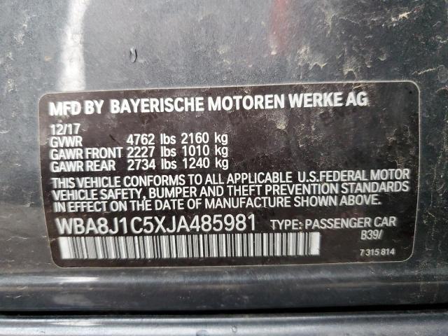 Photo 10 from auction – 2018 BMW 328 D XDRI with VIN WBA8J1C5XJA485981