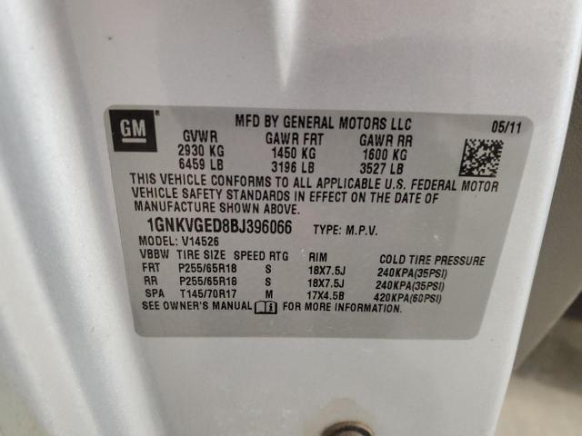 Photo 10 from auction – 2011 CHEVROLET TRAVERSE L with VIN 1GNKVGED8BJ396066