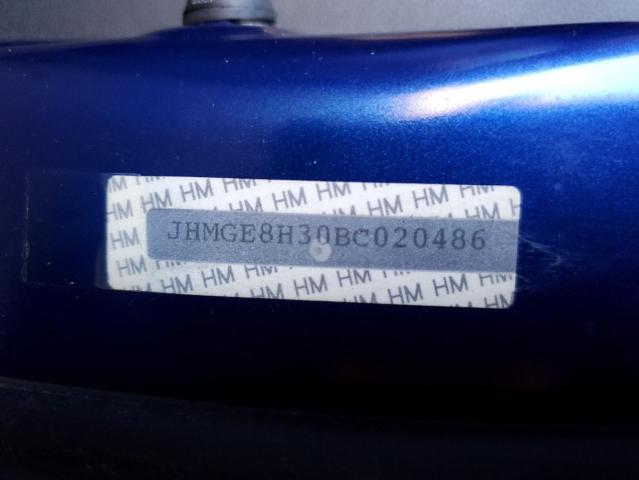 Photo 10 from auction – 2011 HONDA FIT with VIN JHMGE8H30BC020486
