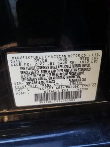 Photo 10 from auction – 2008 NISSAN SENTRA 2.0 with VIN 3N1AB61E48L761403