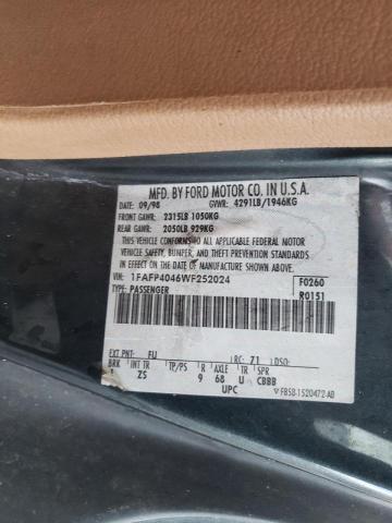 Photo 10 from auction – 1998 FORD MUSTANG with VIN 1FAFP4046WF252024