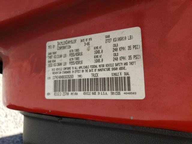 Photo 10 from auction – 2006 DODGE DAKOTA QUA with VIN 1D7HE48N86S635269