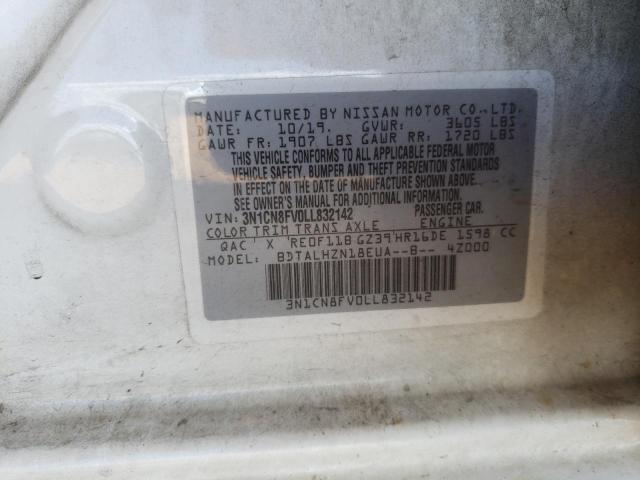 Photo 10 from auction – 2020 NISSAN VERSA SR with VIN 3N1CN8FV0LL832142