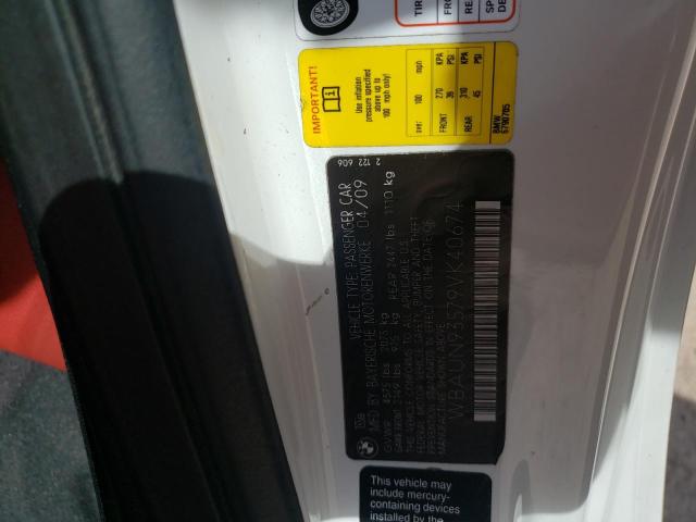 Photo 10 from auction – 2009 BMW 135 I with VIN WBAUN93579VK40674