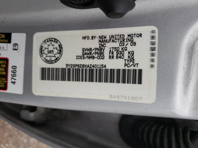 Photo 10 from auction – 2010 PONTIAC VIBE with VIN 5Y2SP6E8XAZ401154