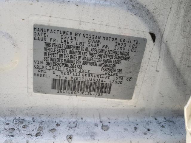 Photo 10 from auction – 2019 NISSAN VERSA NOTE with VIN 3N1CE2CP3KL364733