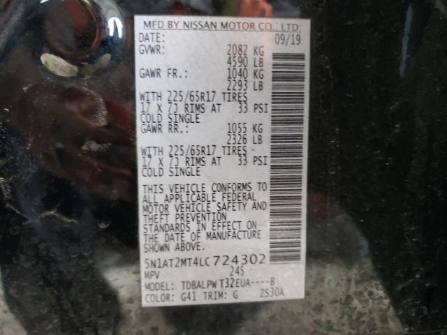 Photo 10 from auction – 2020 NISSAN ROGUE S with VIN 5N1AT2MT4LC724302