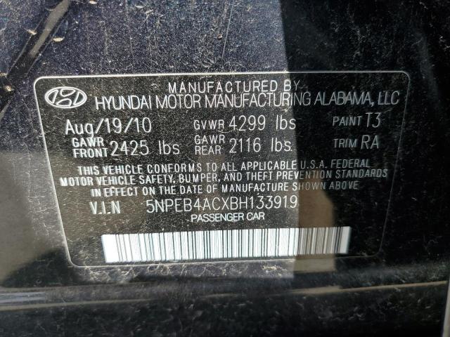 Photo 10 from auction – 2011 HYUNDAI SONATA GLS with VIN 5NPEB4ACXBH133919